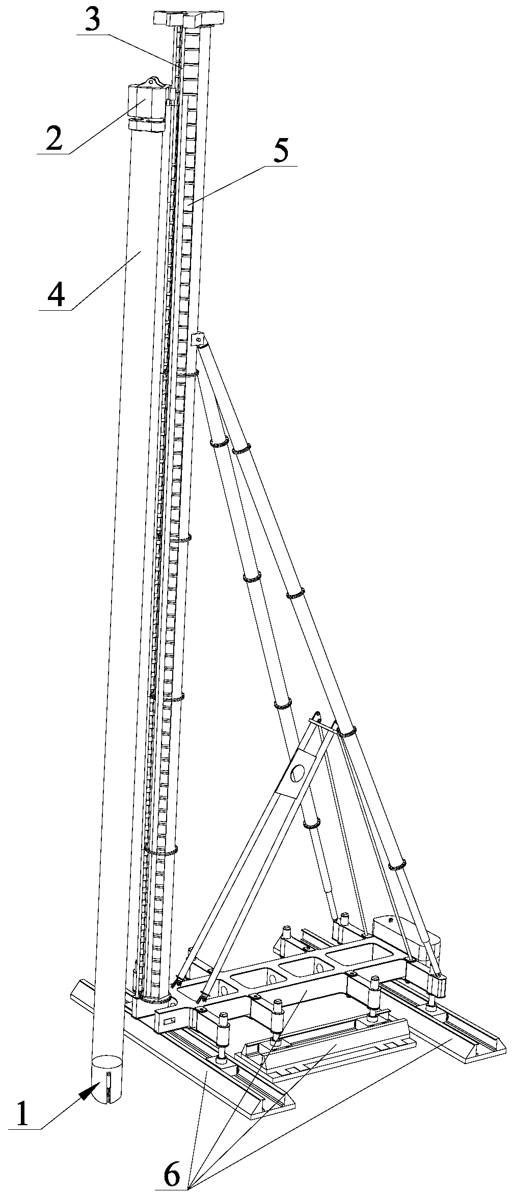 Pile pulling device and pile pulling construction method thereof