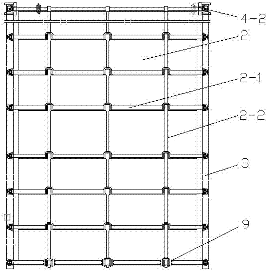 Cage door for mine hoisting