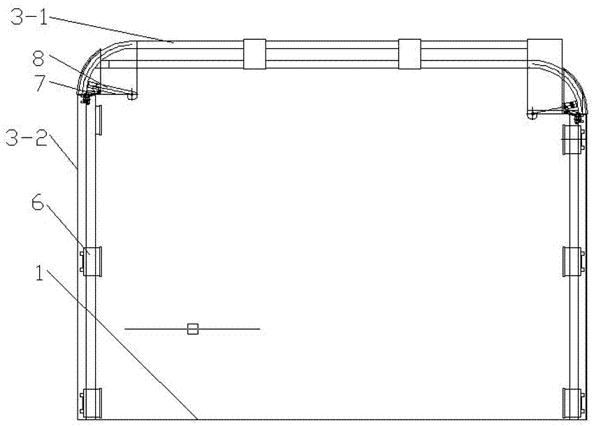 Cage door for mine hoisting