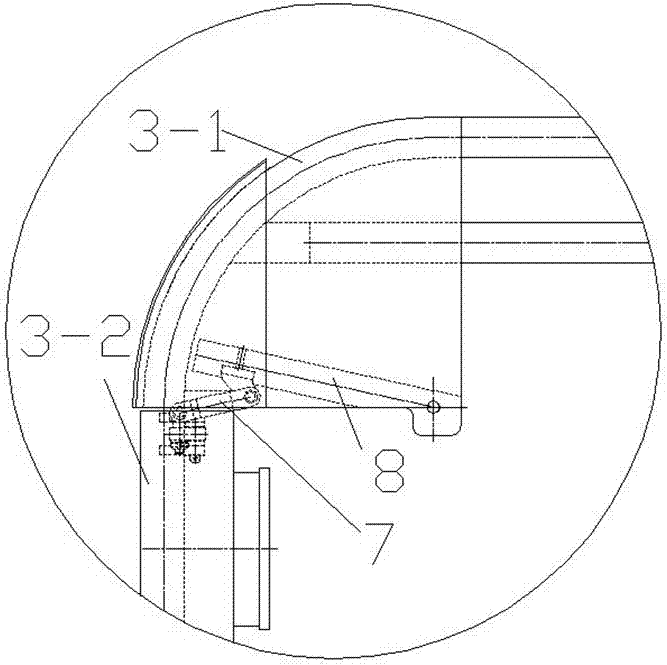 Cage door for mine hoisting