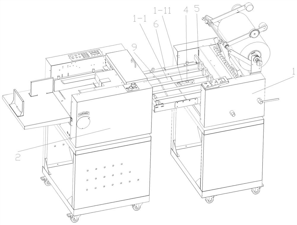 Automatic indentation and automatic film covering machine