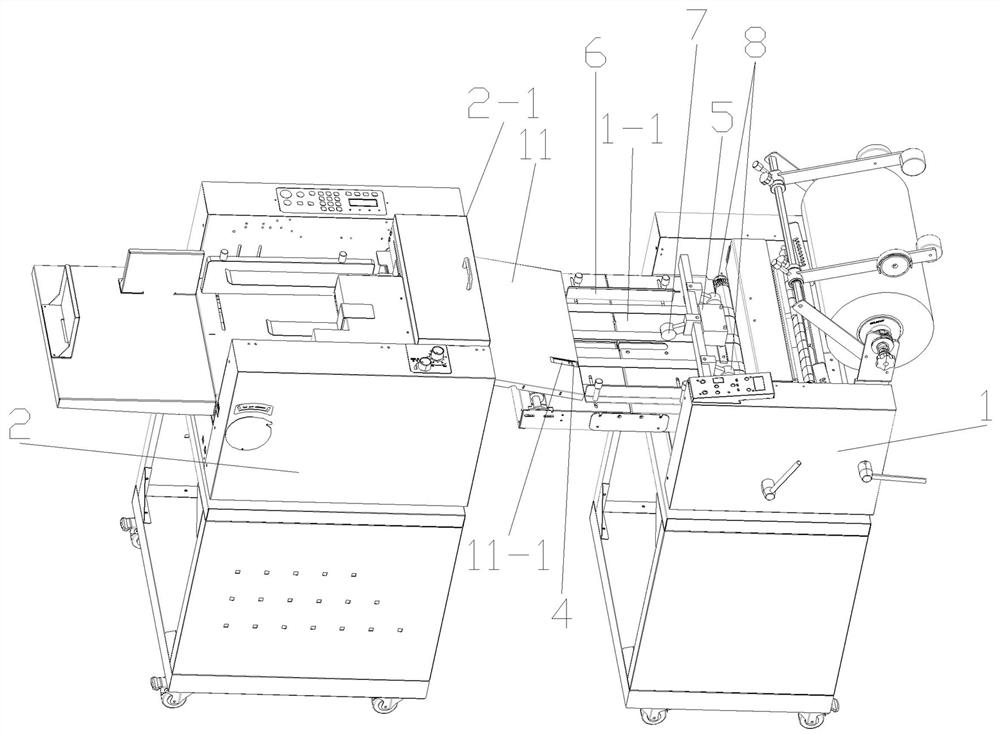 Automatic indentation and automatic film covering machine