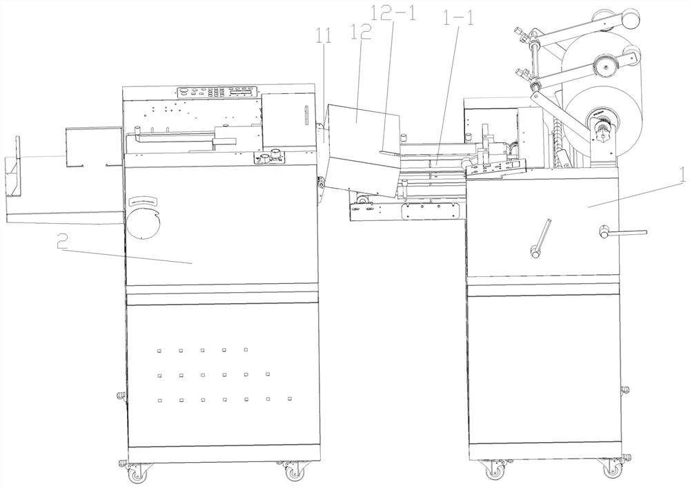 Automatic indentation and automatic film covering machine