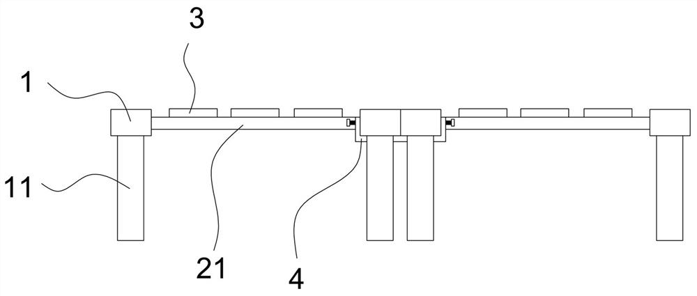 Keel splicing type spliced bed