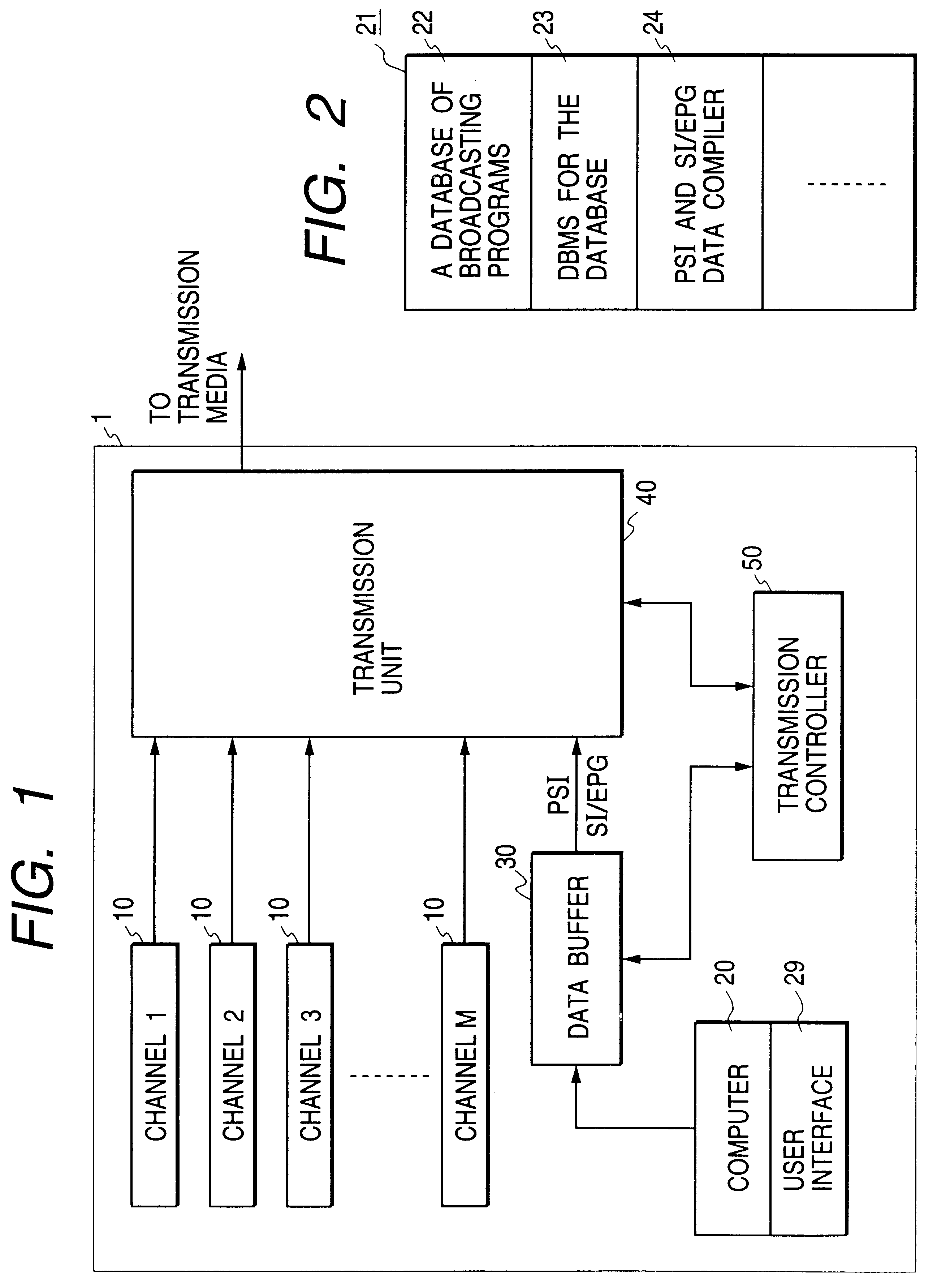 Digital broadcasting system using virtual channels