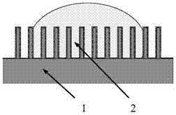 A method for fabricating flexible nanocolumn arrays with high aspect ratio