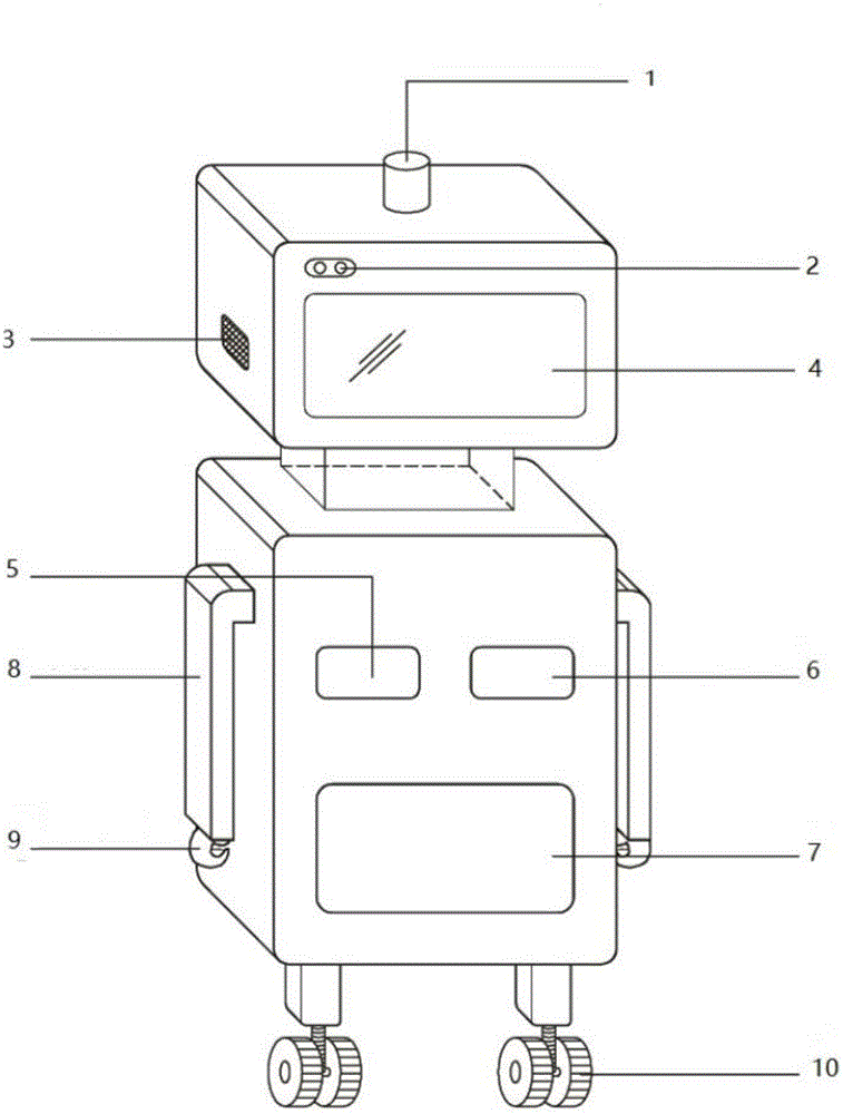 Service robot applied to China Mobile business hall and operation method of robot