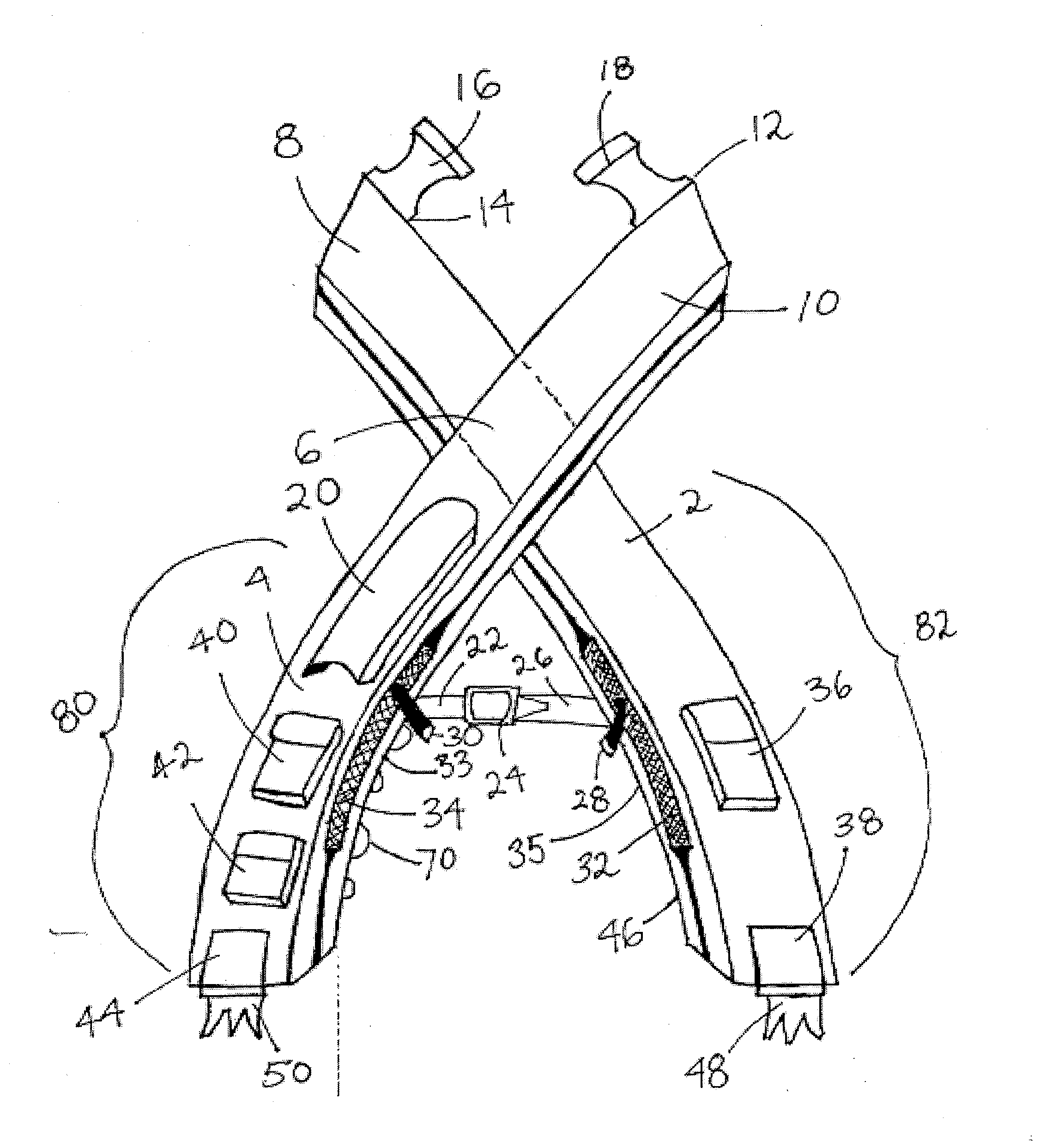 X-shaped utility garment