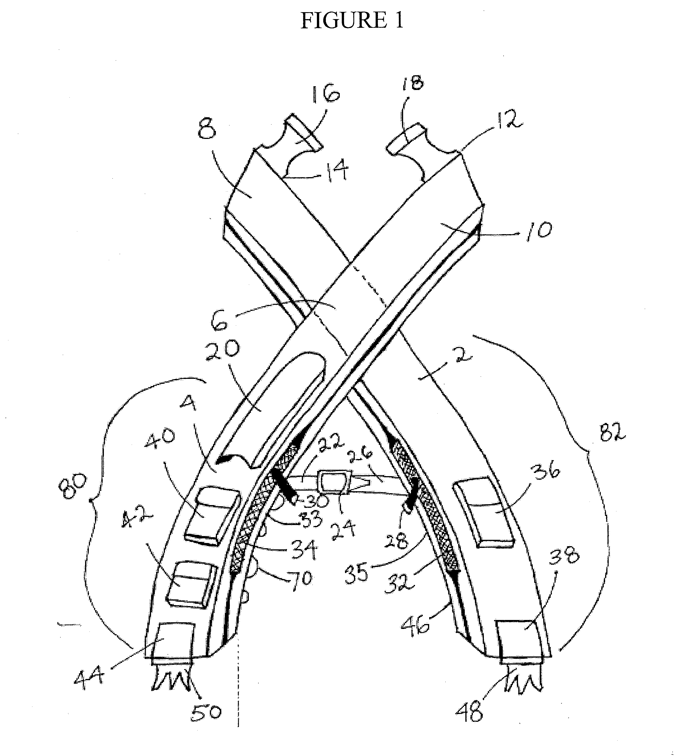 X-shaped utility garment