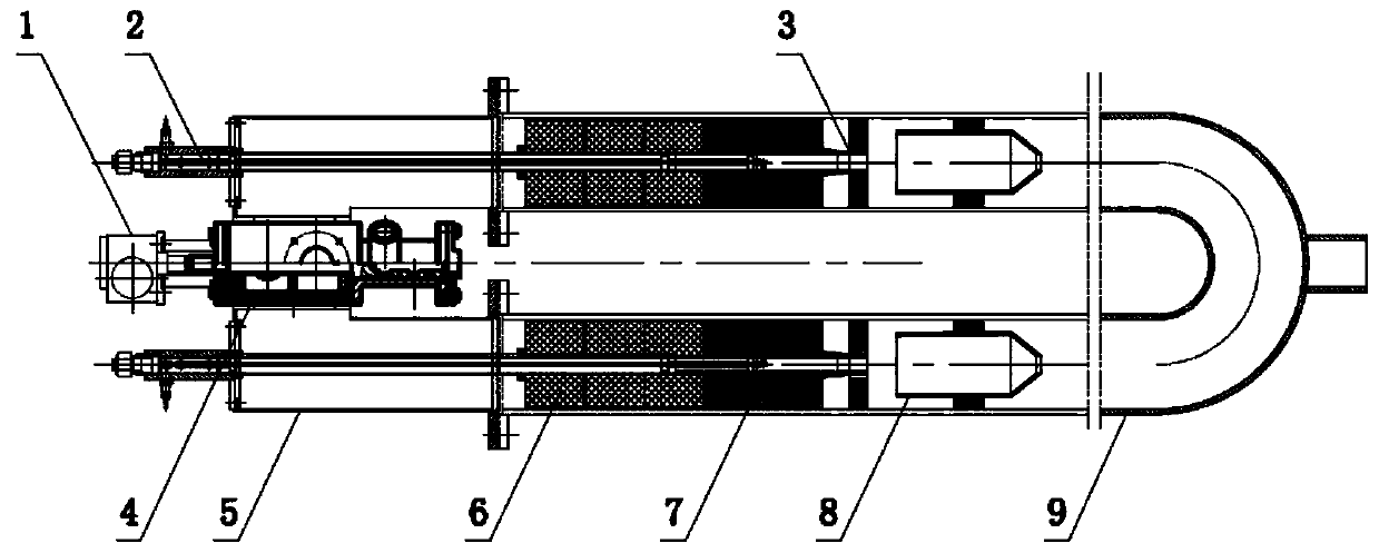 Heat accumulation type radiant tube burner