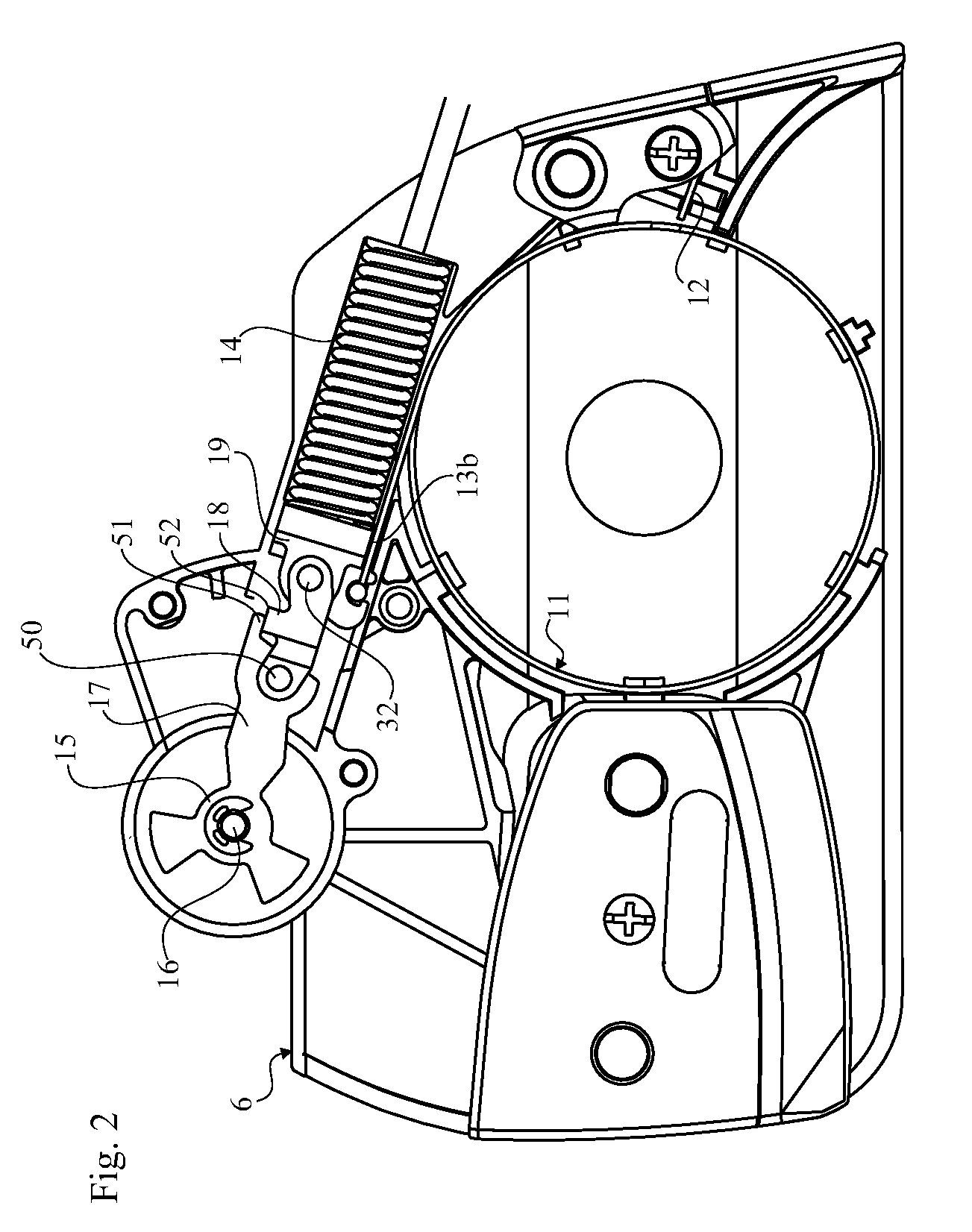 Coasting brake arrangement for a power tool