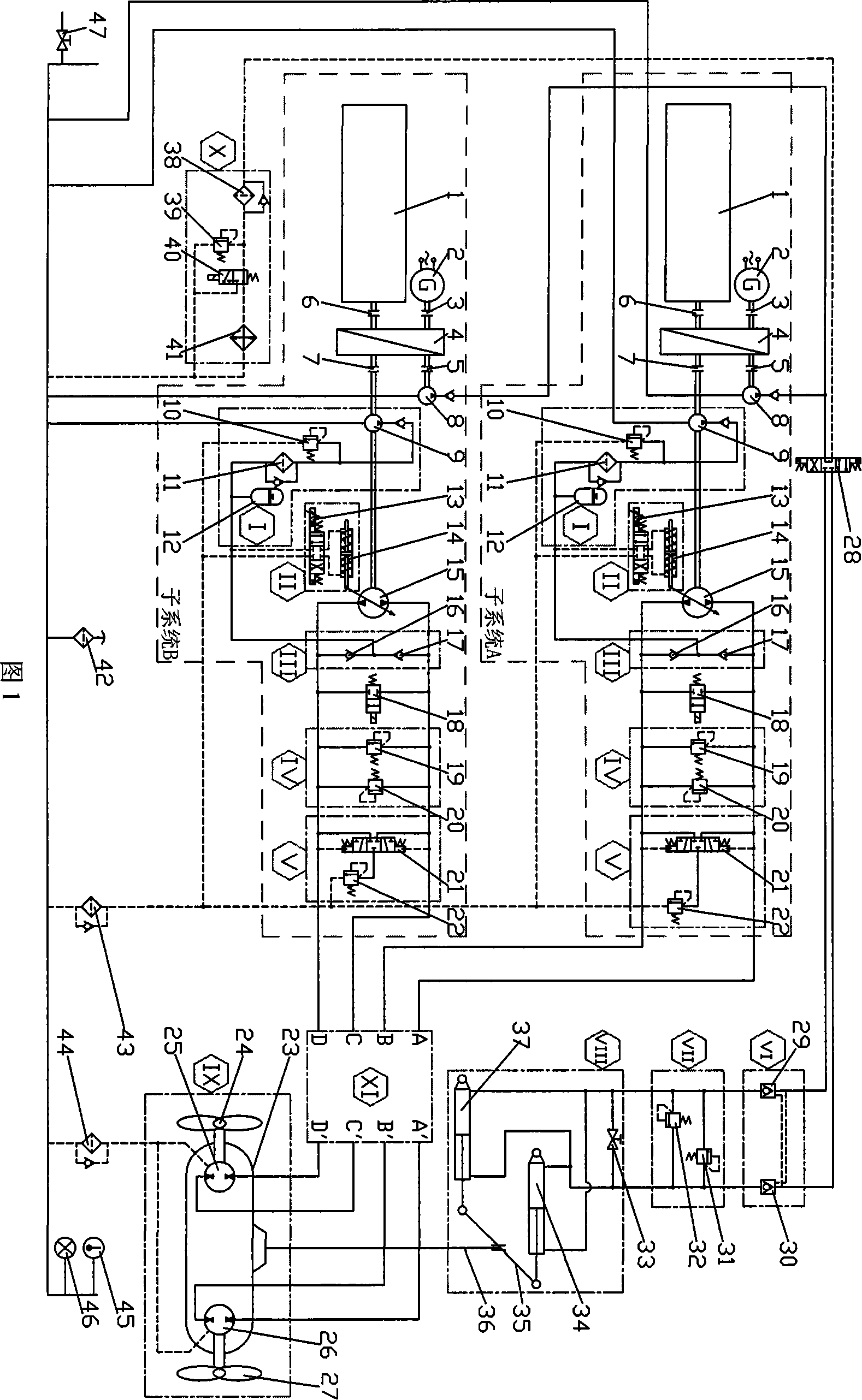 Ship craft integrated hydraulic propulsion method and device