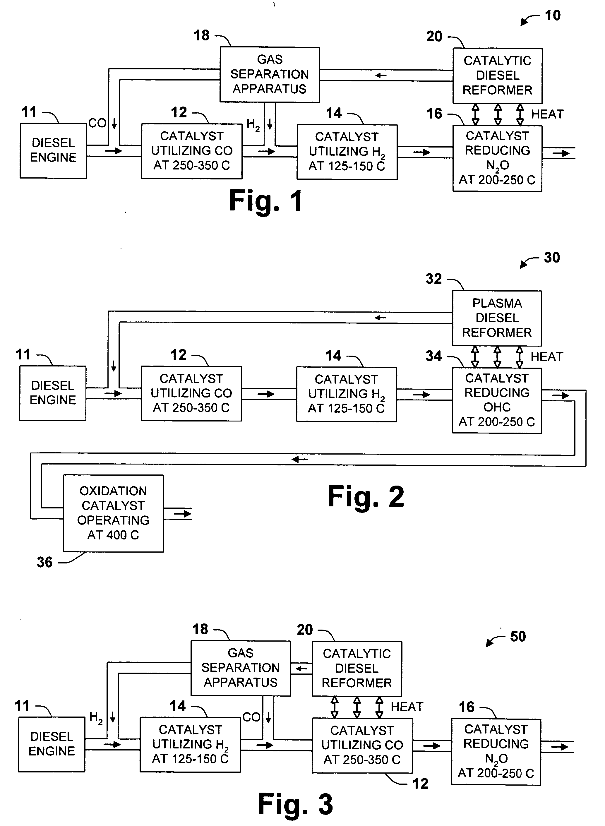 Multiple reactant multiple catalyst selective catalytic reduction for NOx abatement in internal combustion engines