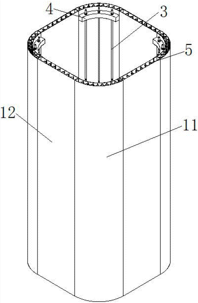 Thin-wall steel cylinder concrete tower