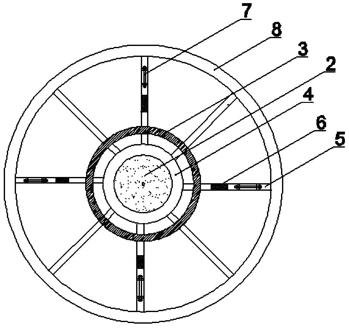 Wharf pile foundation scouring protection device