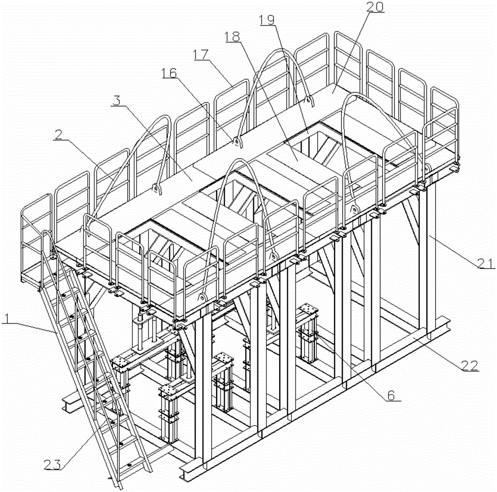 Operating device and method for connecting rod crosshead assembly of marine low-speed diesel engine