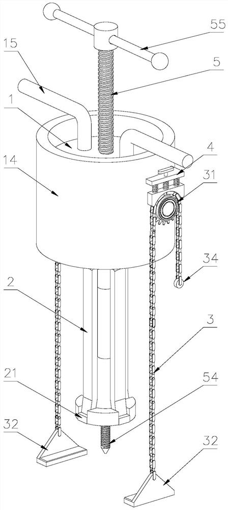 Dismounting device for in-hole bearing