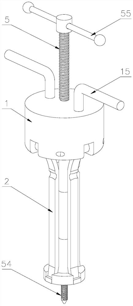 Dismounting device for in-hole bearing