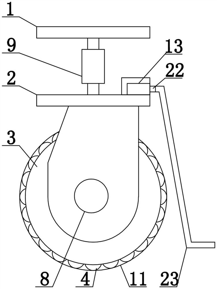 A shockproof gravity caster