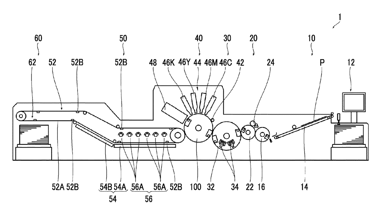 Ink jet recording device and density unevenness correction method therefor