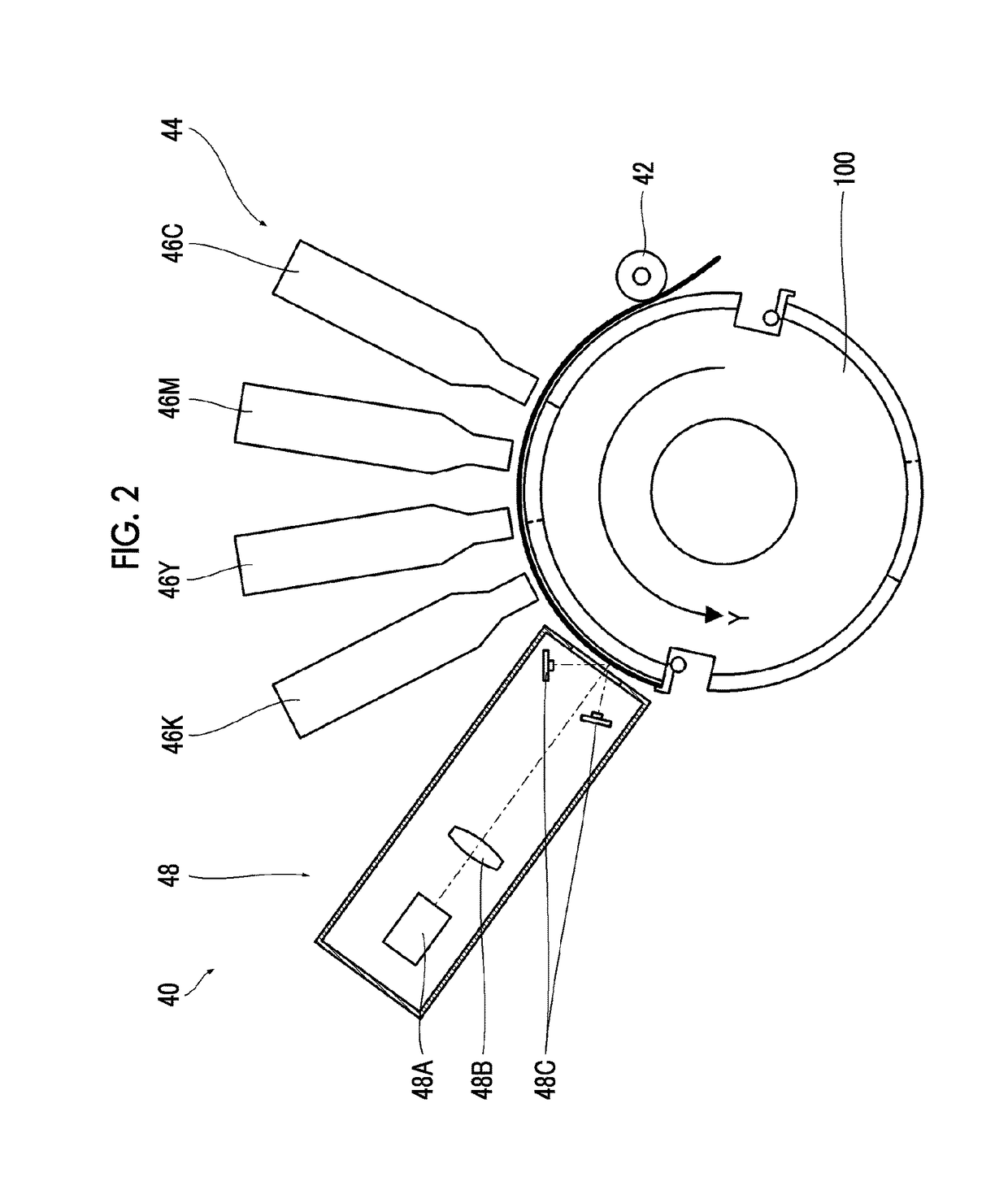 Ink jet recording device and density unevenness correction method therefor