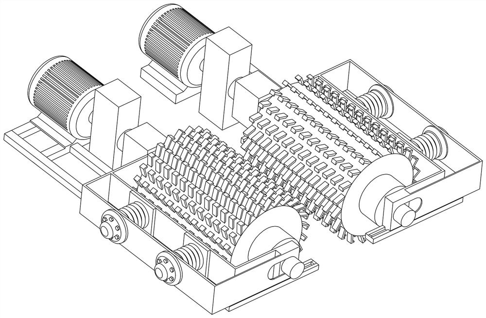 Ultra-large decoration garbage reducing, bag breaking and feeding all-in-one machine and manufacturing method thereof