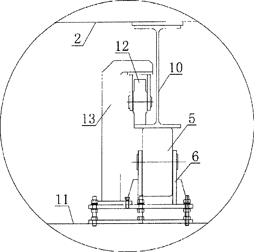 Slewing supporting device for array type solar light-heat power-generation collecting device