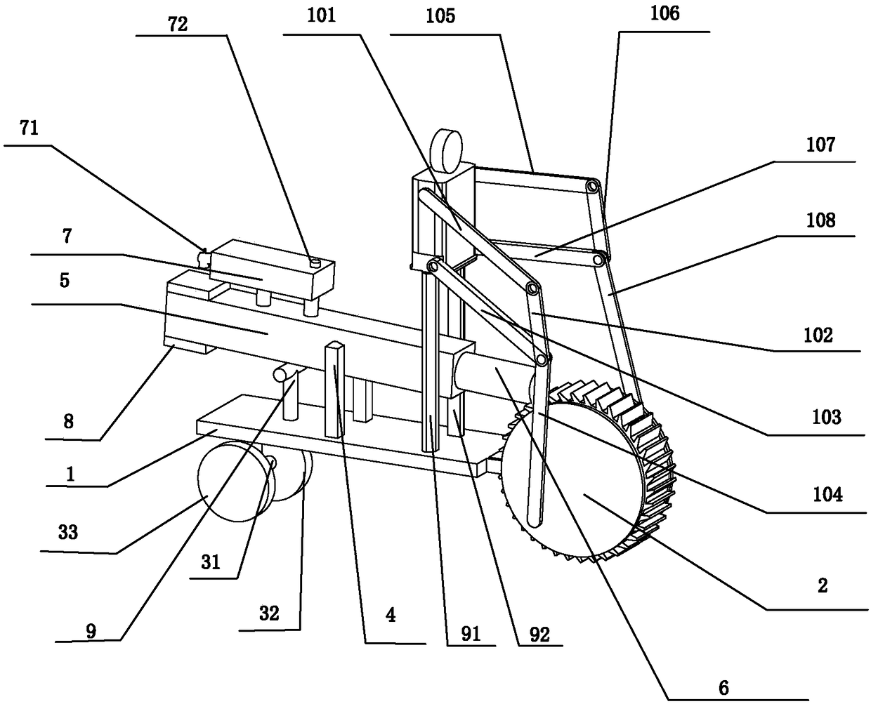 Self-driven traveling robot car