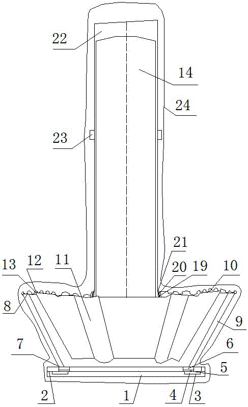 Vacuum locking device for umbrella-shaped drill bit