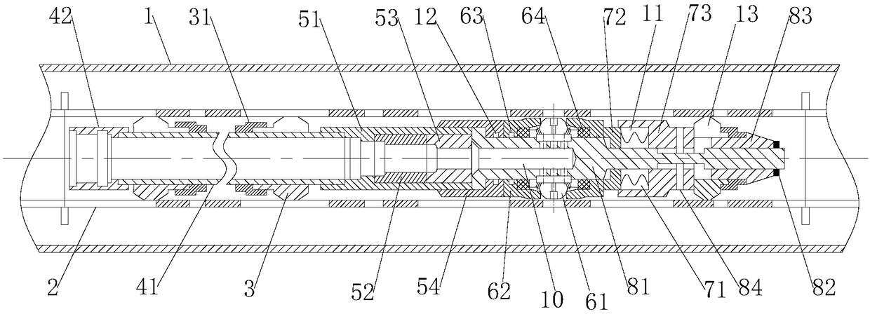 Coal seam gas well washing tool passing through glass fiber reinforced plastics screen pipe and method