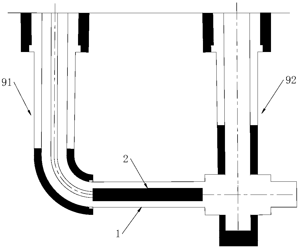 Coal seam gas well washing tool passing through glass fiber reinforced plastics screen pipe and method