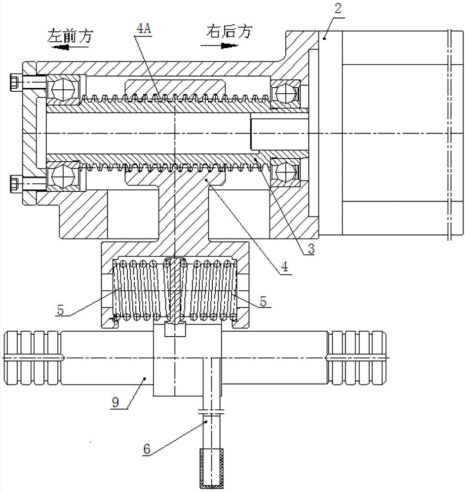 Linear movement buffering type speed change control mechanism and automatic speed change device