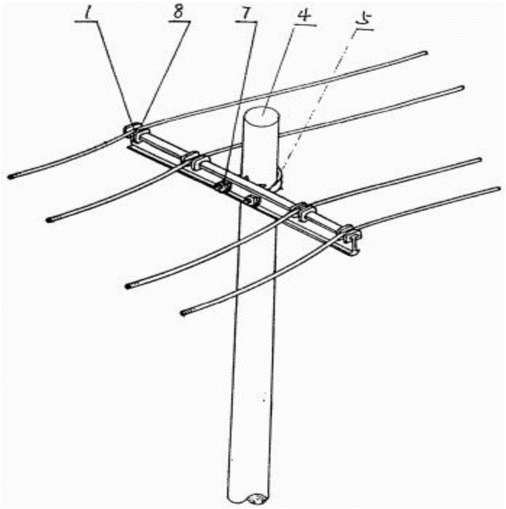 Low-voltage glass fiber reinforced plastic overhead circuit cross arm