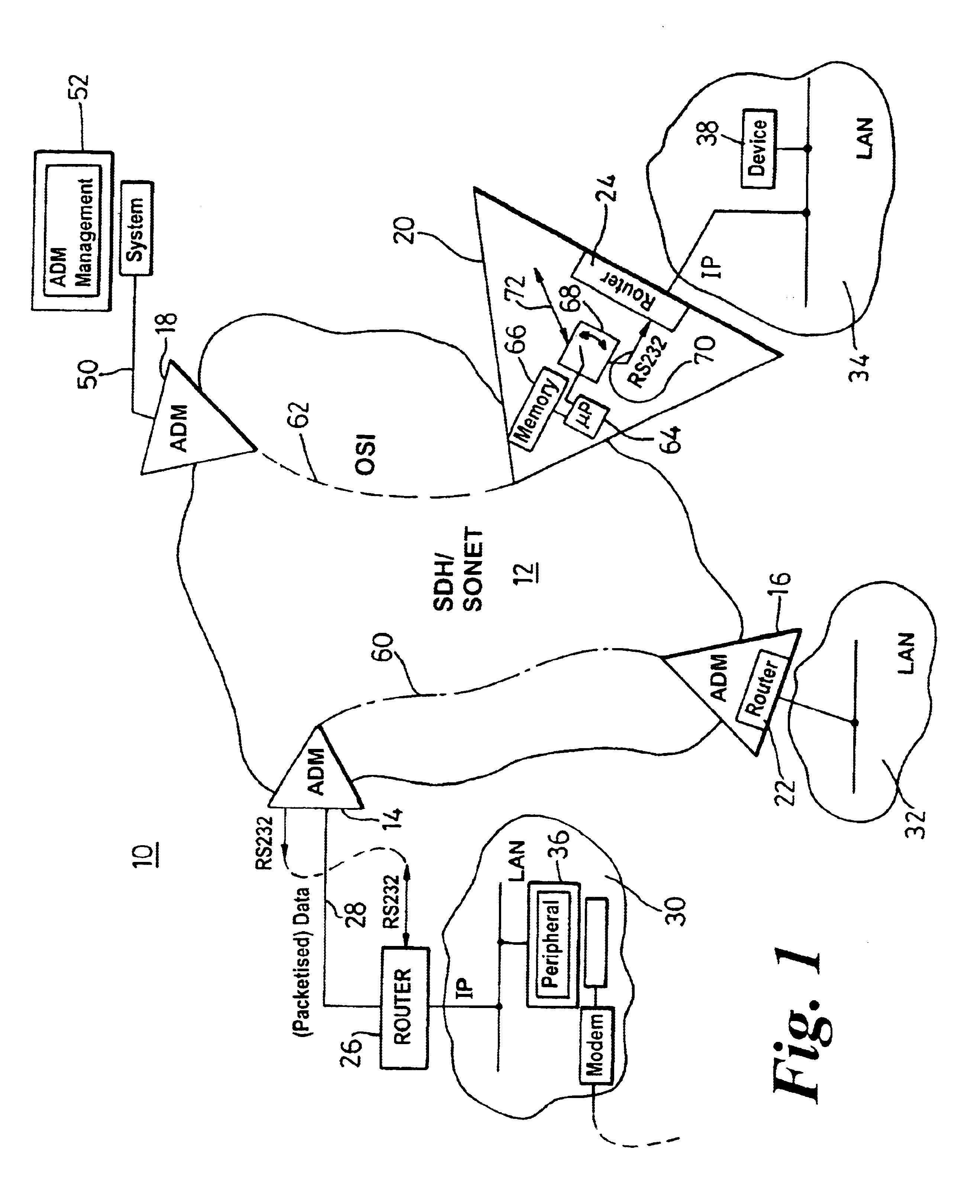 Optical communication network and method of remotely managing multiplexers