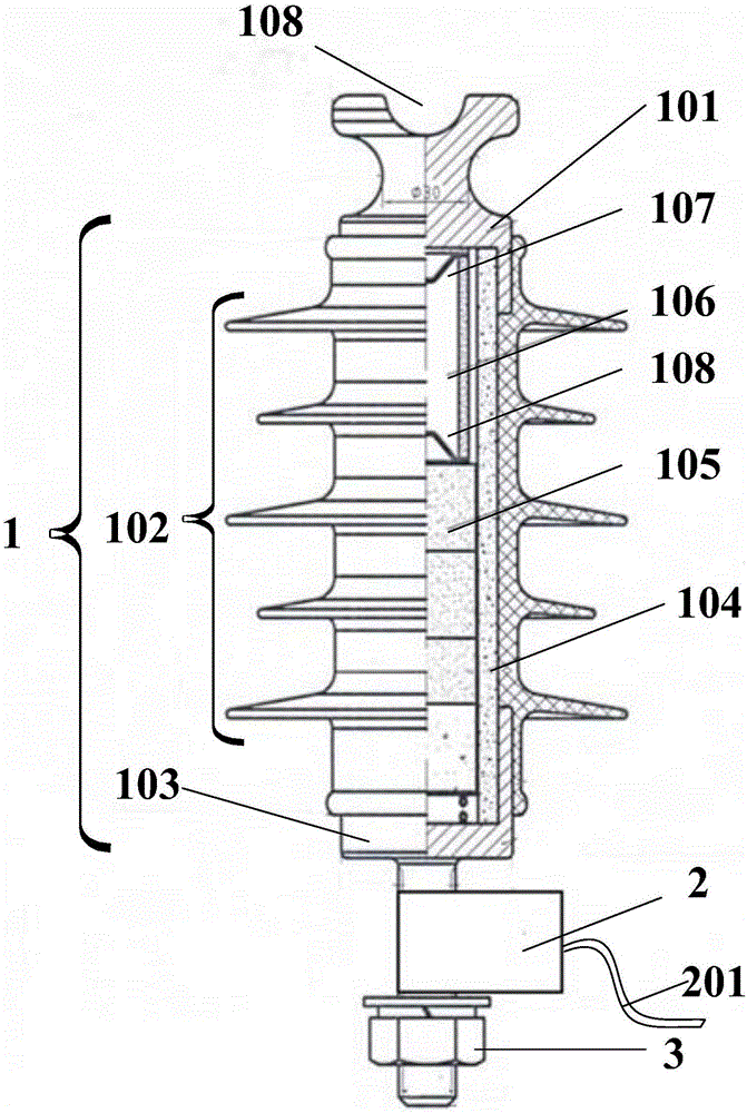 Anti-thunder insulator used for bare wire