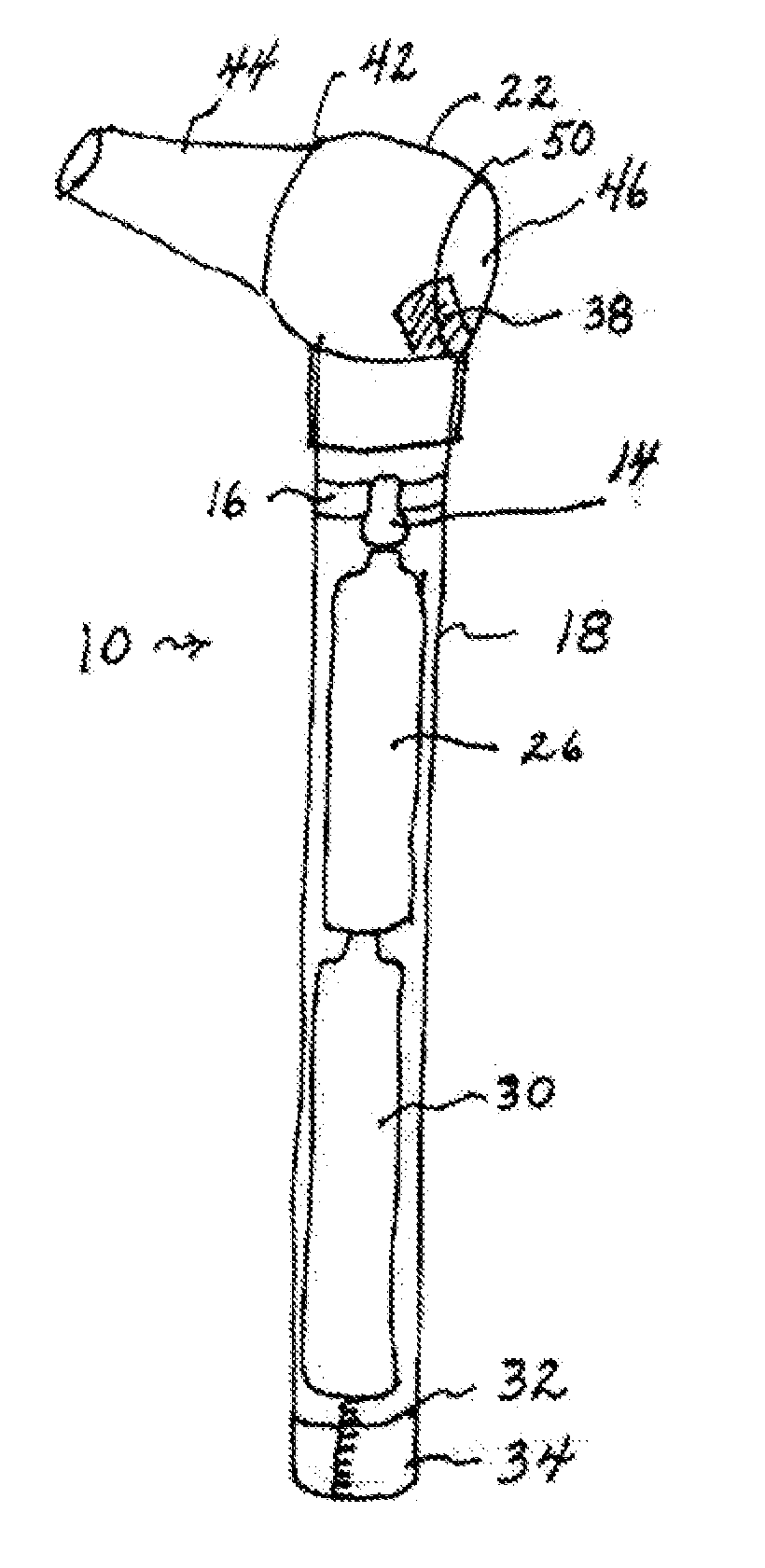 Water resistant l.e.d. pocket otoscope