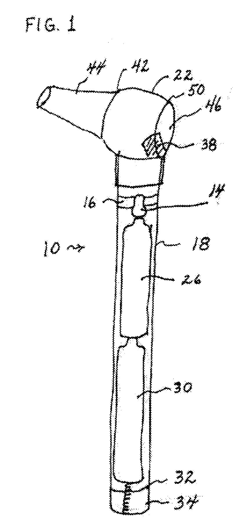 Water resistant l.e.d. pocket otoscope