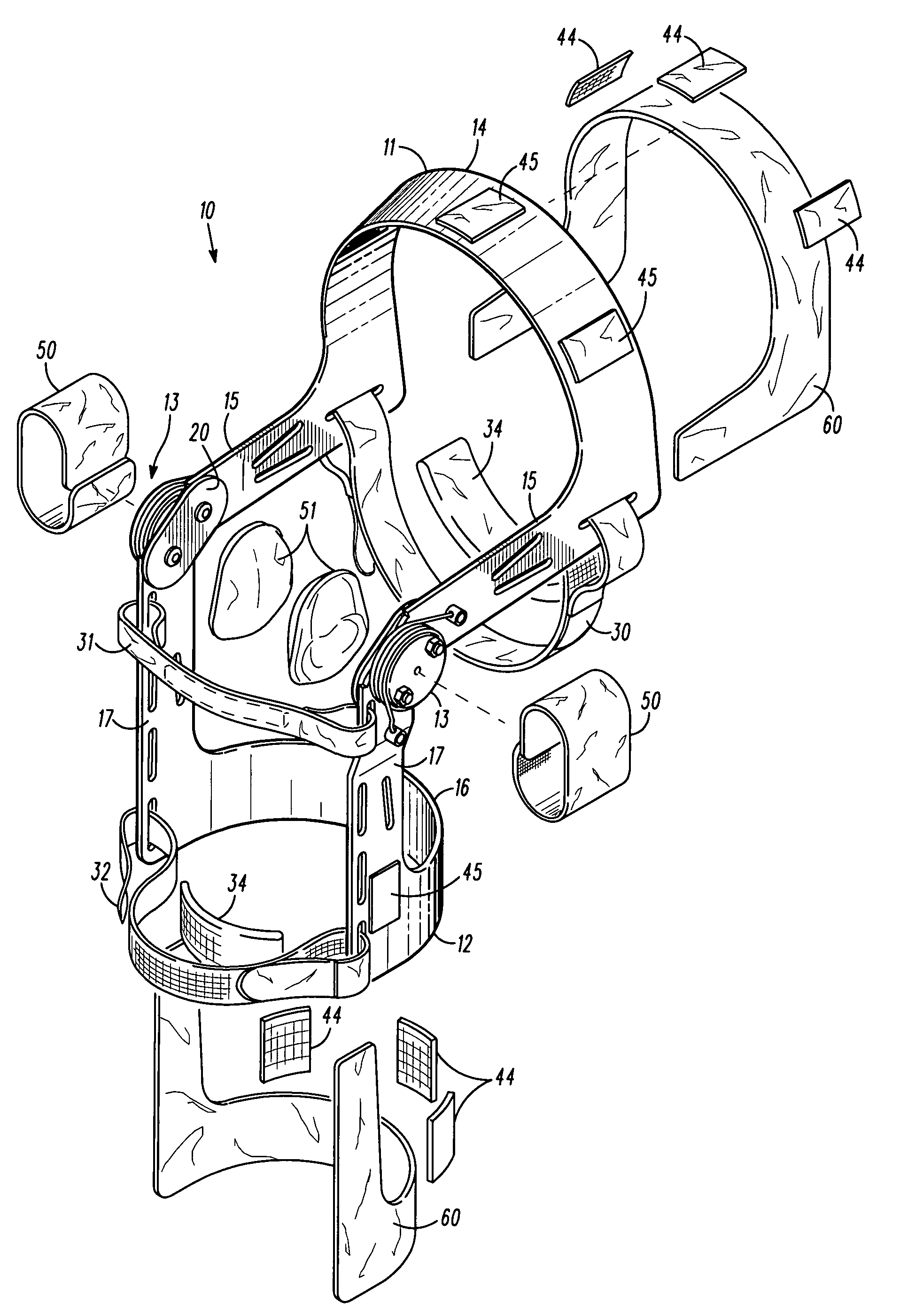 Method, apparatus, and system for bracing a knee