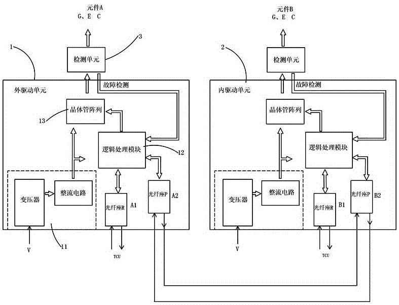 Driver of three-level IGBT power module and control method thereof