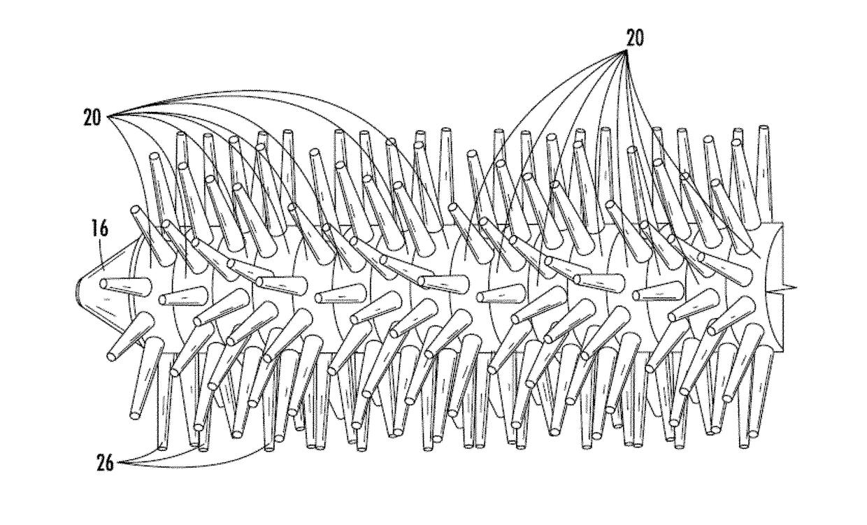 Number of bristle for any shape's disc by mano injection molding