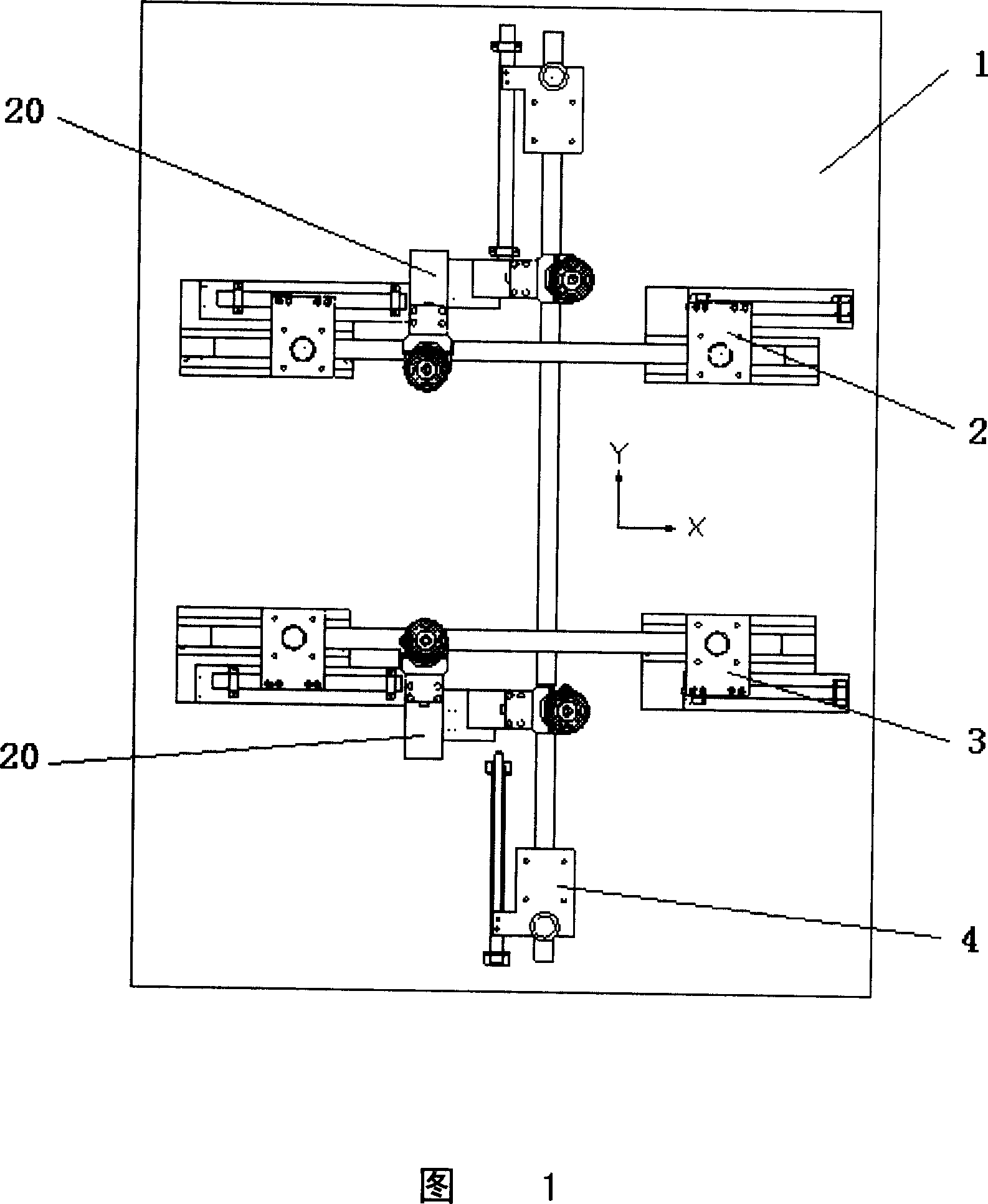 Glue spreading and positioning system of robot