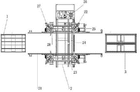 Full-automatic four-corner assembling production line for aluminum alloy windows/doors