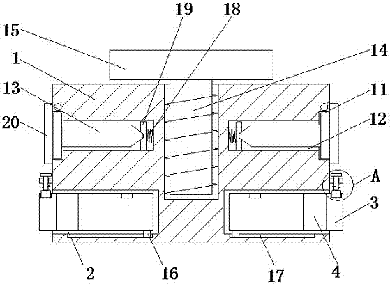 Supporting leg for mine mechanical platform