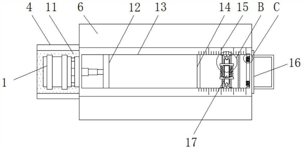 A device for slicing bergamot yam slices with isometric cutting function