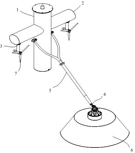 Adaptive traction-type tidal current energy power generation device