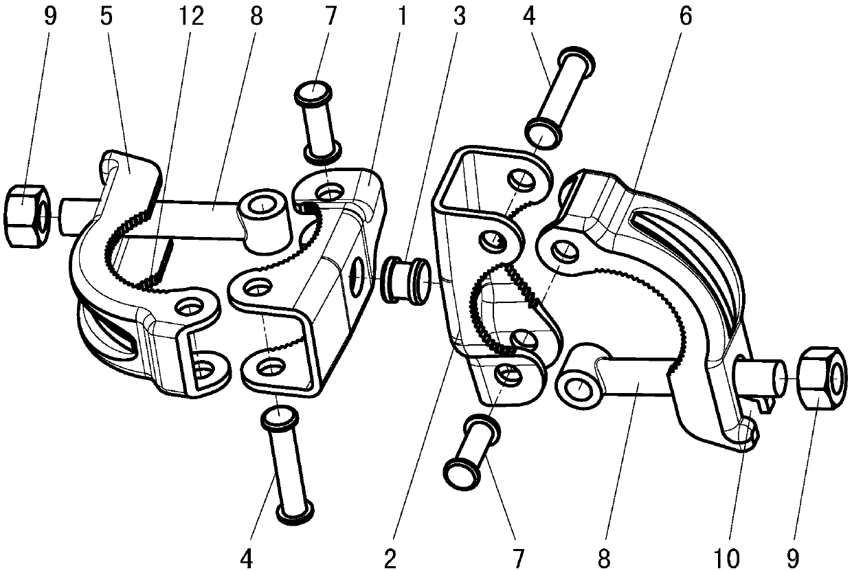 Light rotating anti-slip scaffold steel pipe buckle assembly