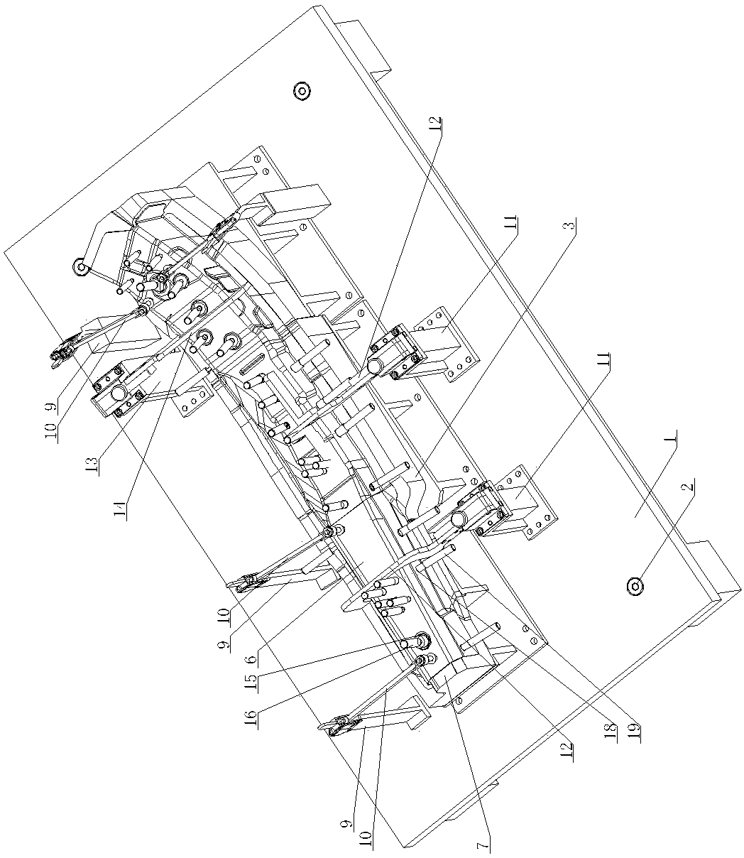 Fixture structure of inner plate of automobile left longitudinal beam