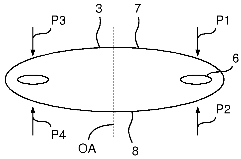 Intraocular lens provided for implantation into an eye and device for changing the optical effect of an implanted intraocular lens