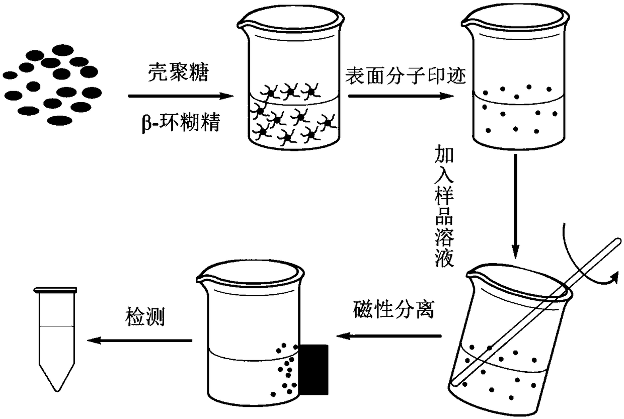 Surface molecularly imprinted composite material and its preparation method and application