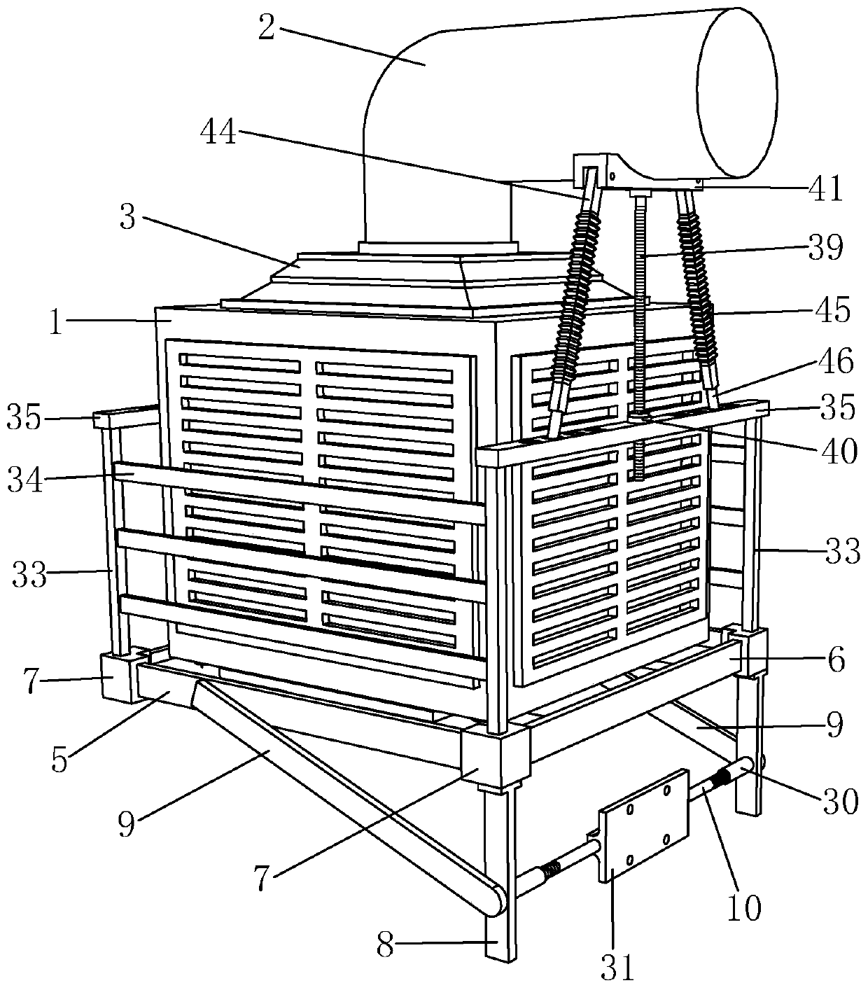 Stable type air cooler and installation method thereof